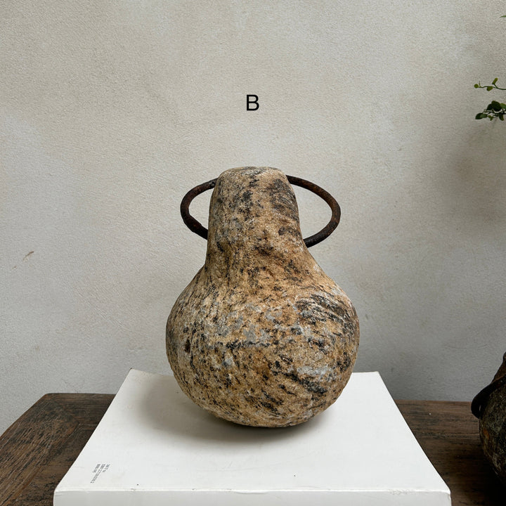 Antique Stone Ring Door Stop 