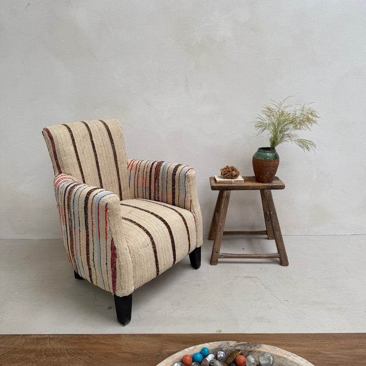 Antique Striped Haik Armchair