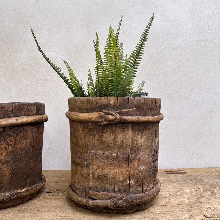 Antique Tibetan Wooden Bucket