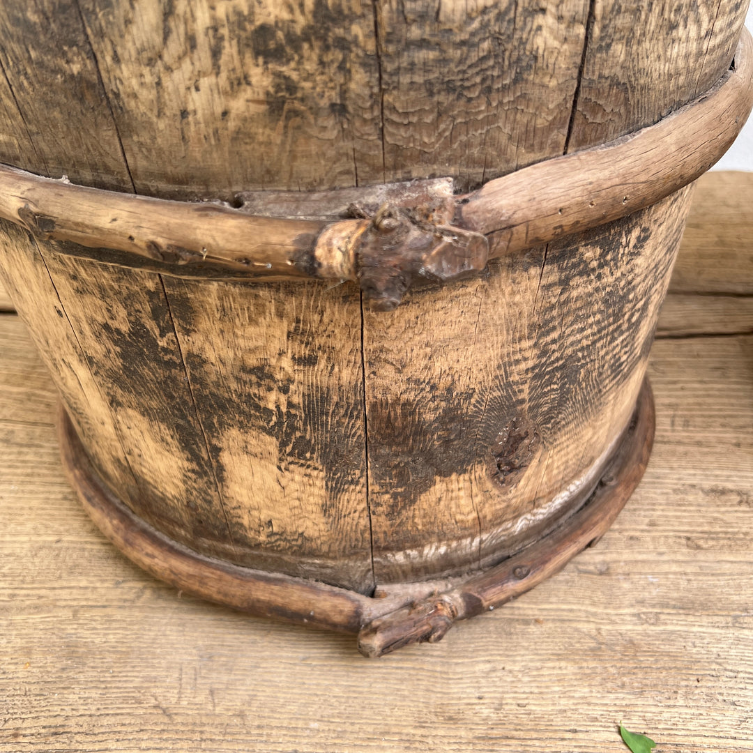 Antique Tibetan Wooden Bucket