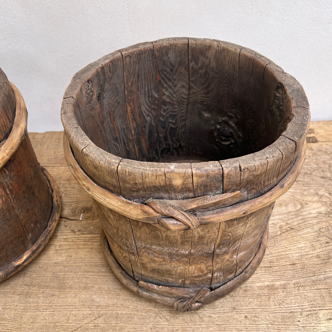 Antique Tibetan Wooden Bucket