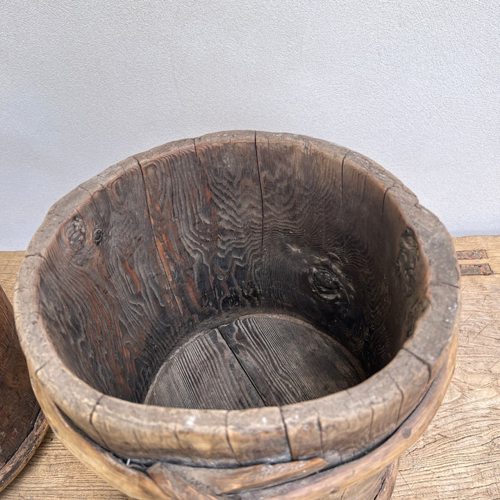 Antique Tibetan Wooden Bucket