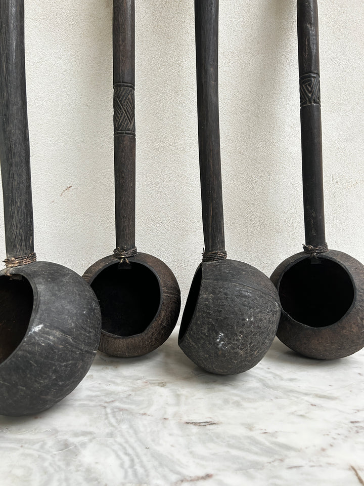 Antique Tribal Coconut Wooden Ladle