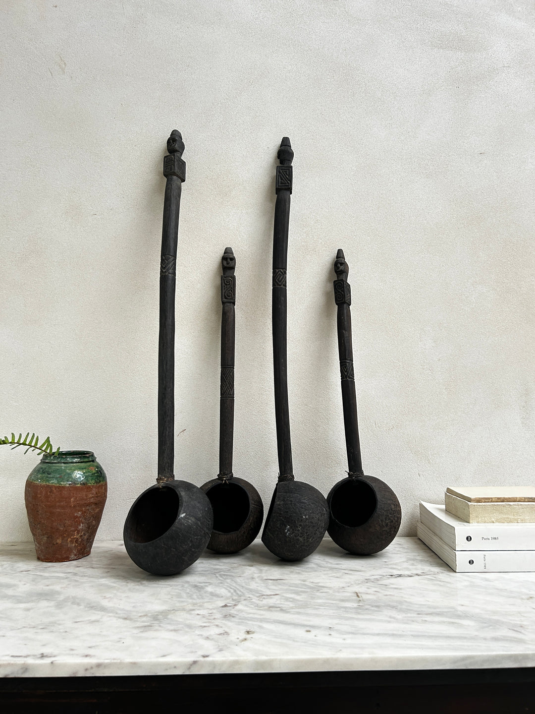 Antique Tribal Coconut Wooden Ladle