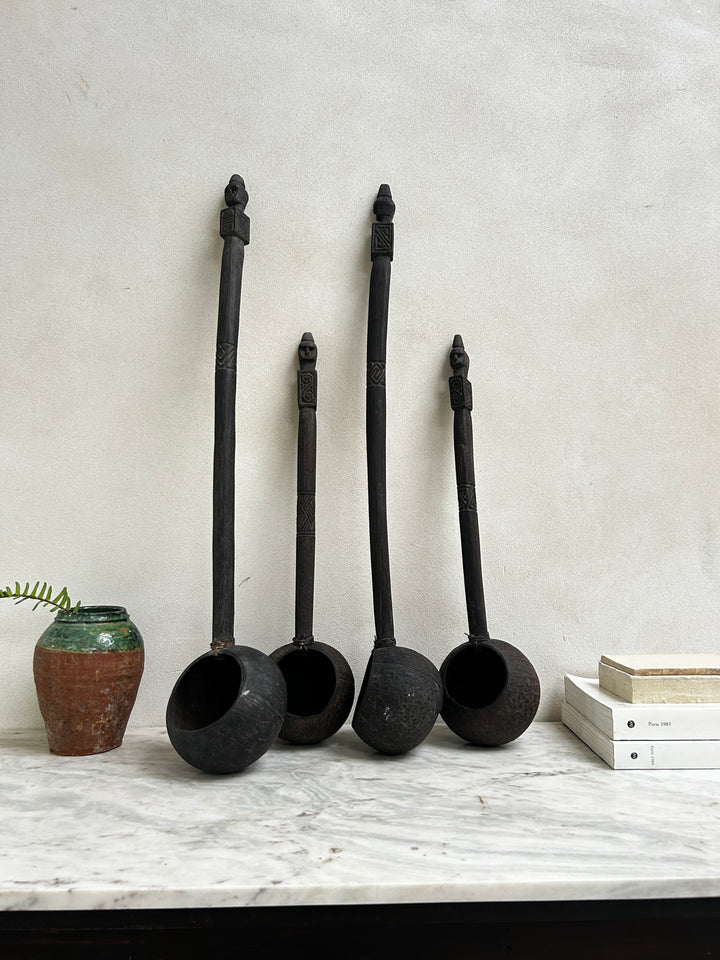 Antique Tribal Coconut Wooden Ladle