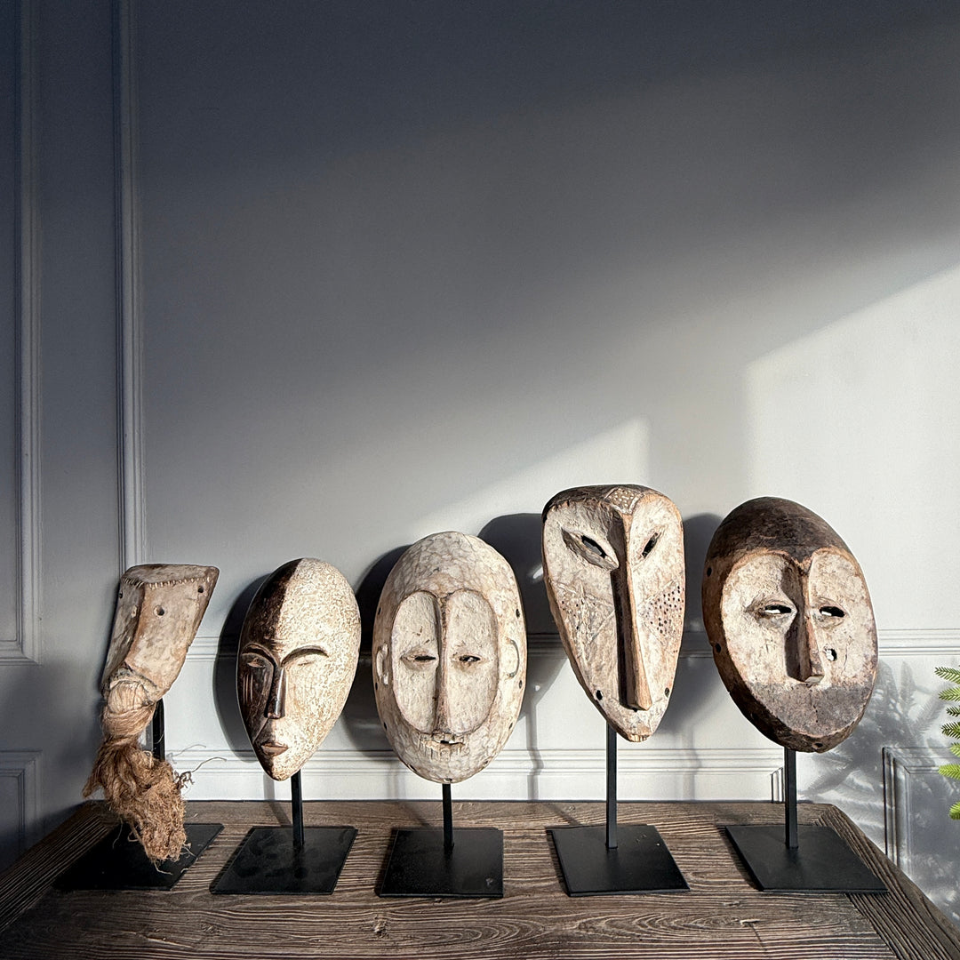 Antique West African tribal masks