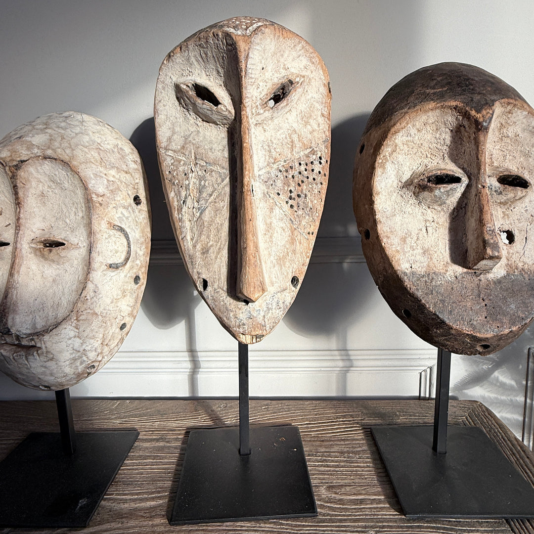 Antique West African tribal masks