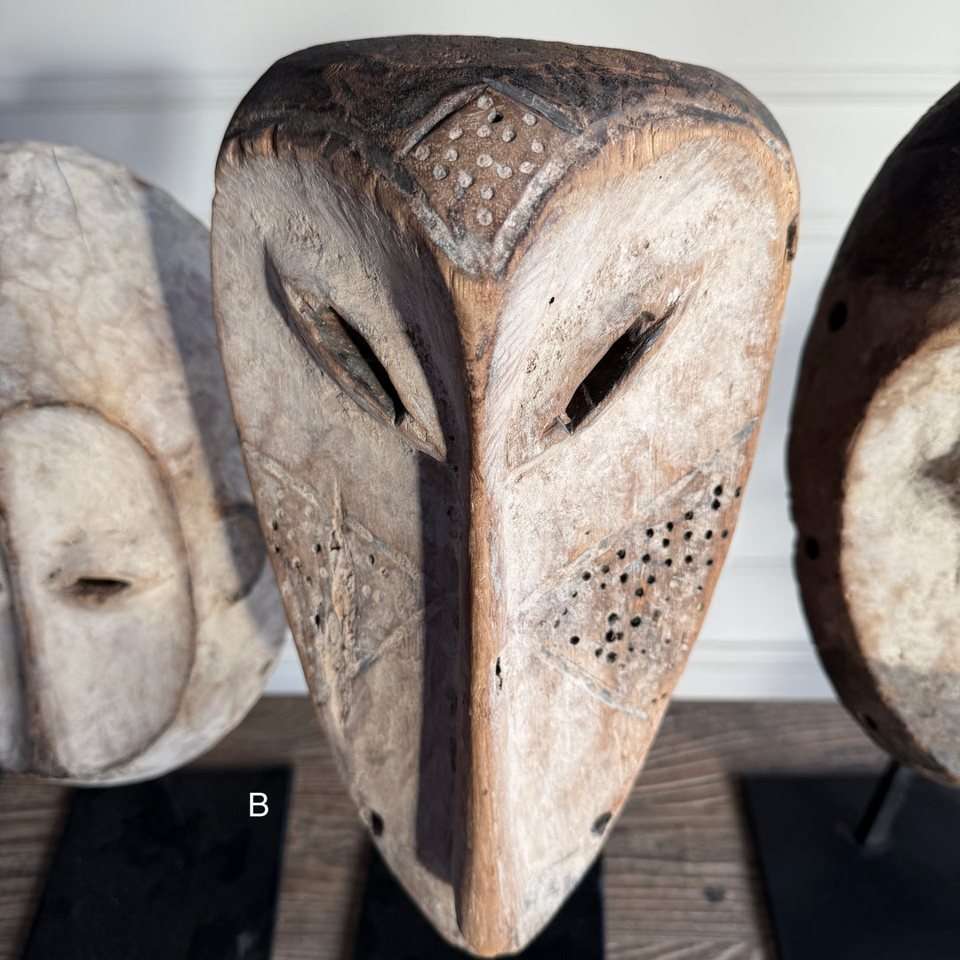 Antique West African tribal masks