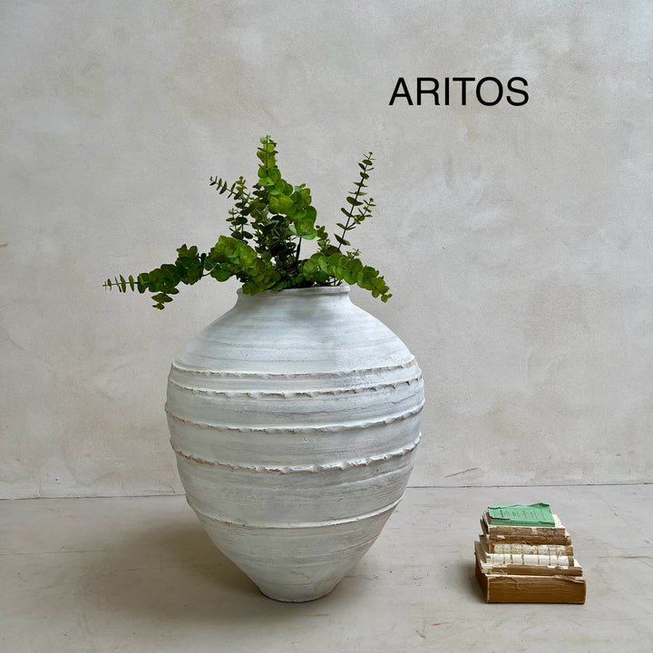 Antique White Large Urns