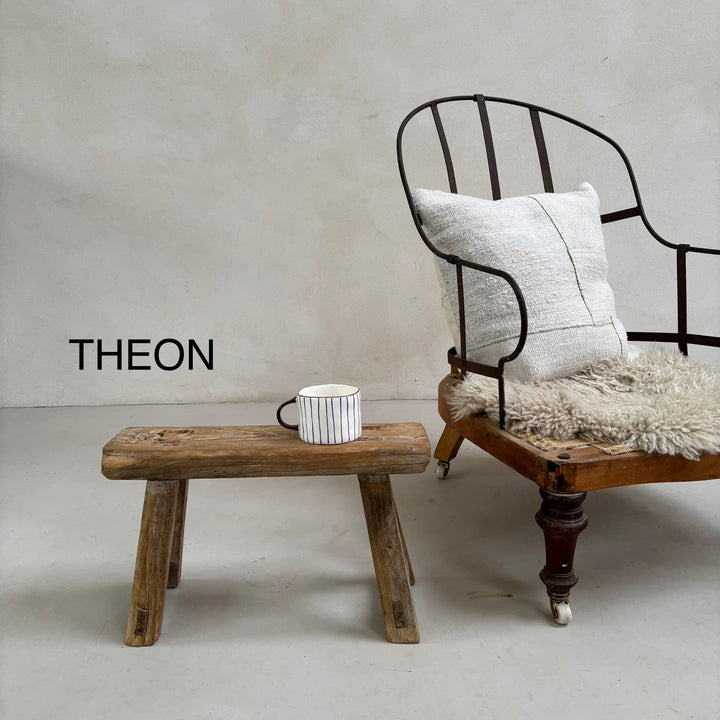 Antique Wooden Milking Stool - Extra Small Side Table