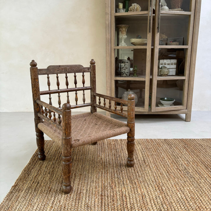 Antique Woven String Armchair | Emilou