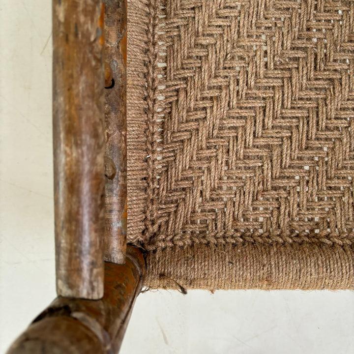 Antique Woven String Armchair | Emilou