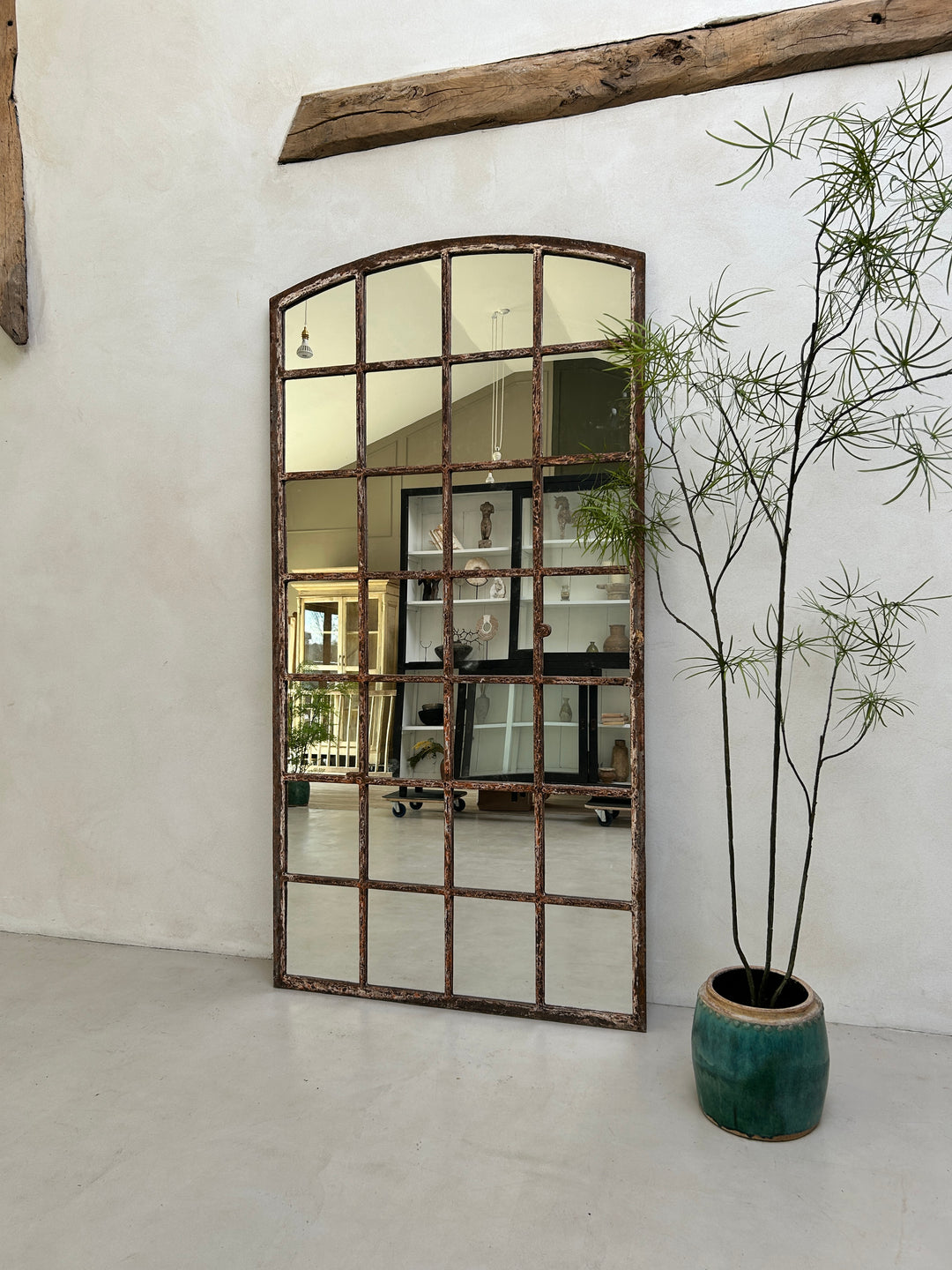 Antique arched window mirror Barak