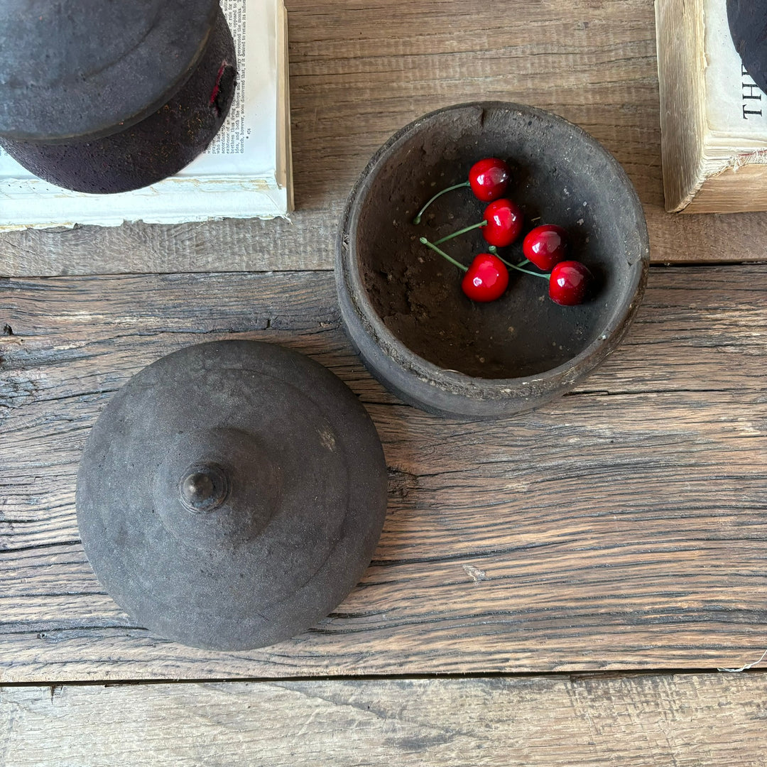 Antique carved Tika Pot