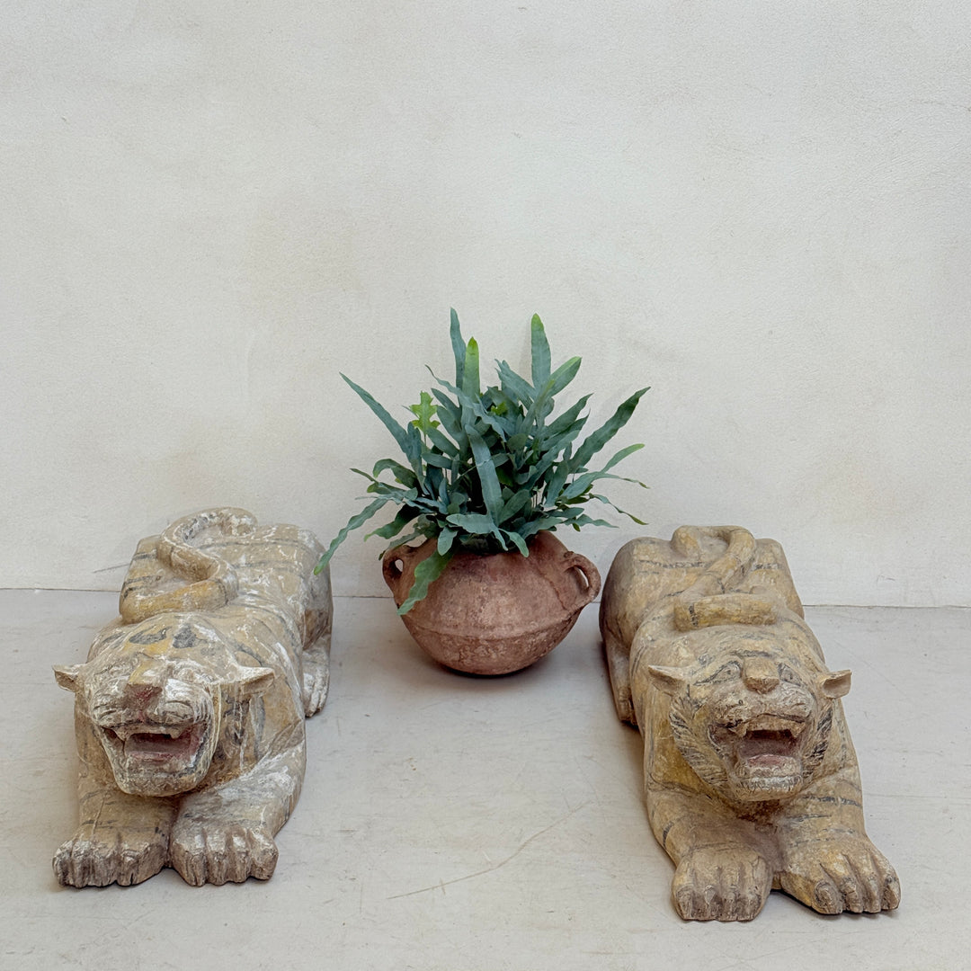 Antique carved wooden Tiger