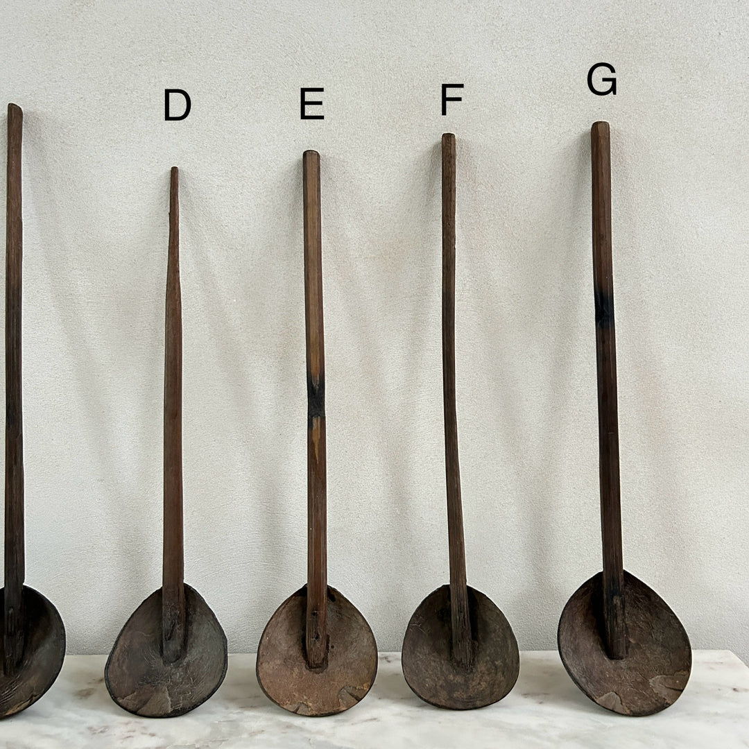 Antique coconut wooden spoons