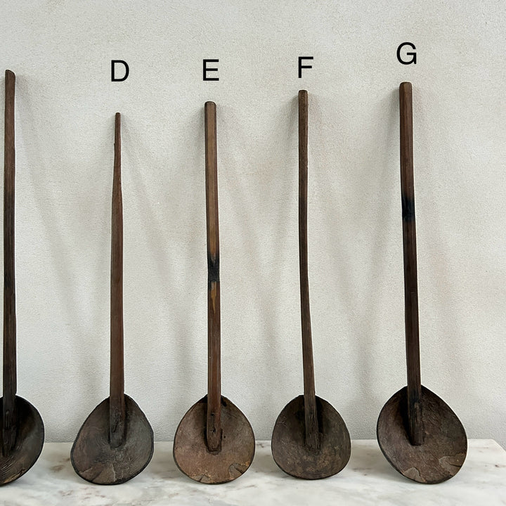 Antique coconut wooden spoons