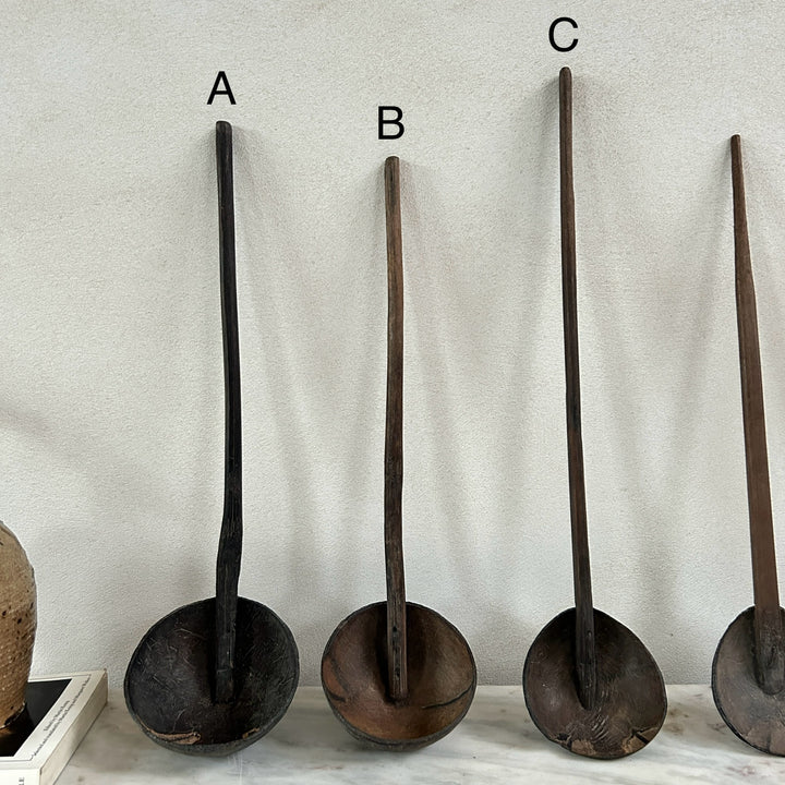 Antique coconut wooden spoons 