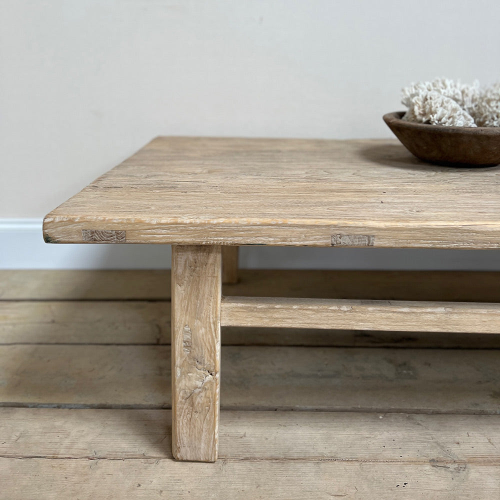 Antique coffee table Athena surface detail