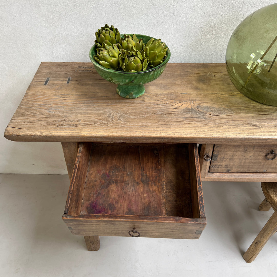 Antique dark wood console table | Hambledon b 