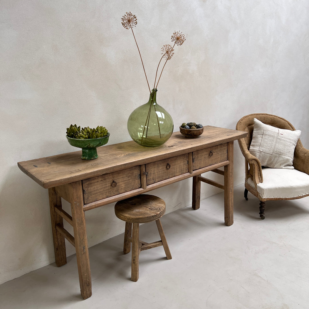 Antique dark wood console table | Hambledon d 