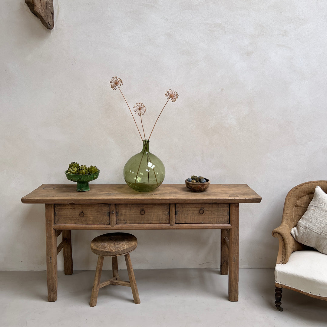 Antique dark wood console table | Hambledon e 