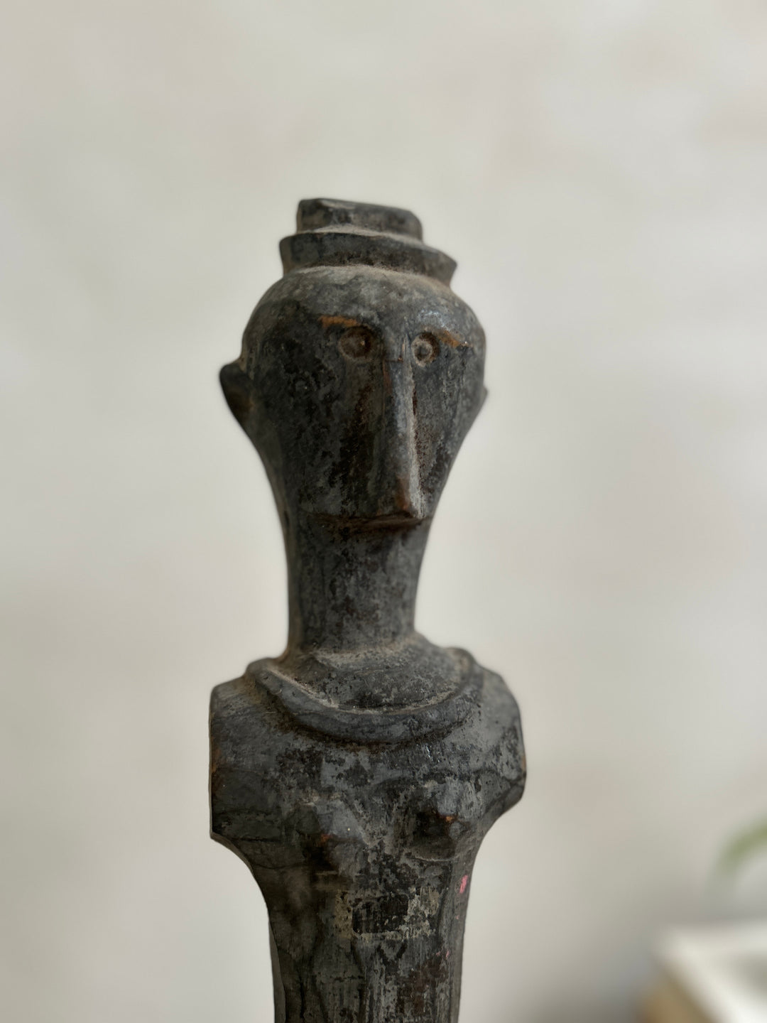 Antique hand-carved wooden statues on stand | Wira