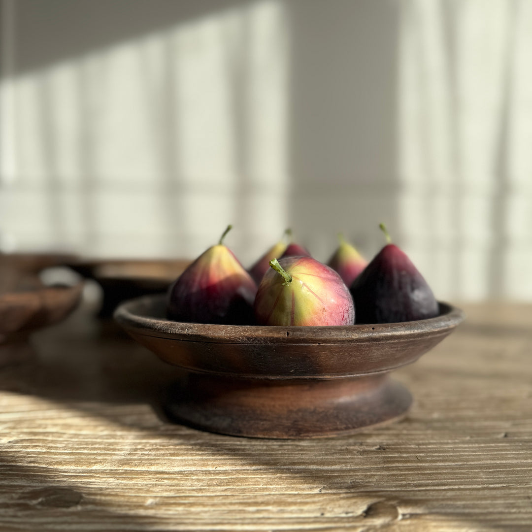Antique hand turned wood bowl | Batak