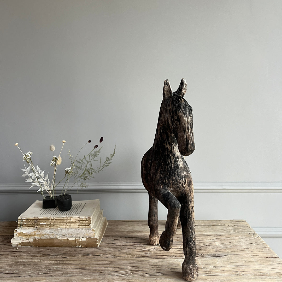 Antique handmade wooden horse No:1