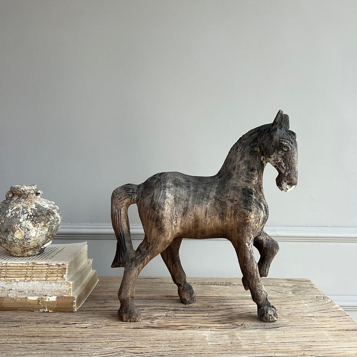 Antique handmade wooden horse No:2