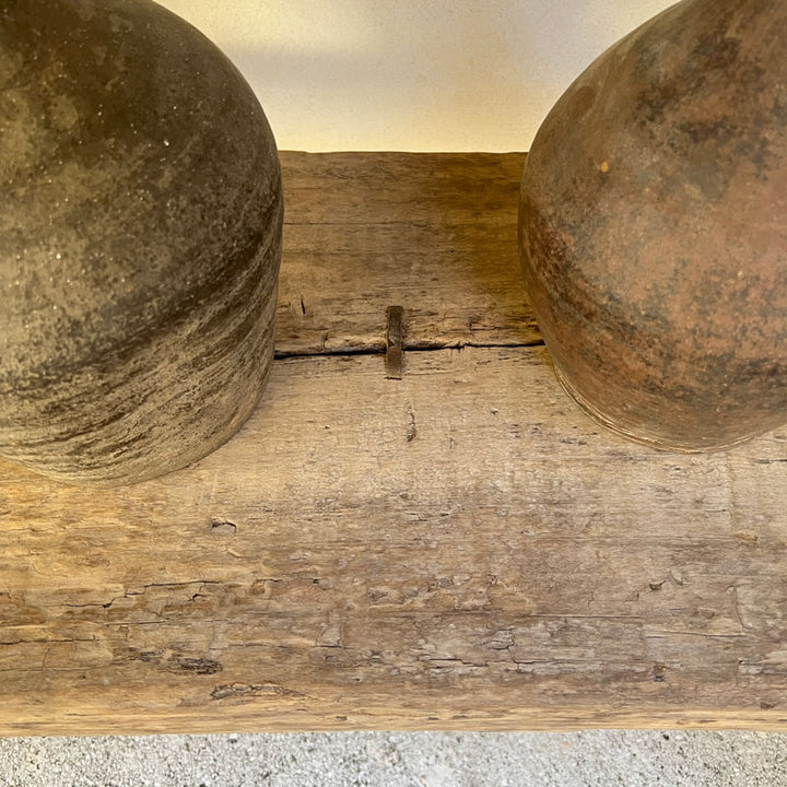 Antique large console table Caspian surface details