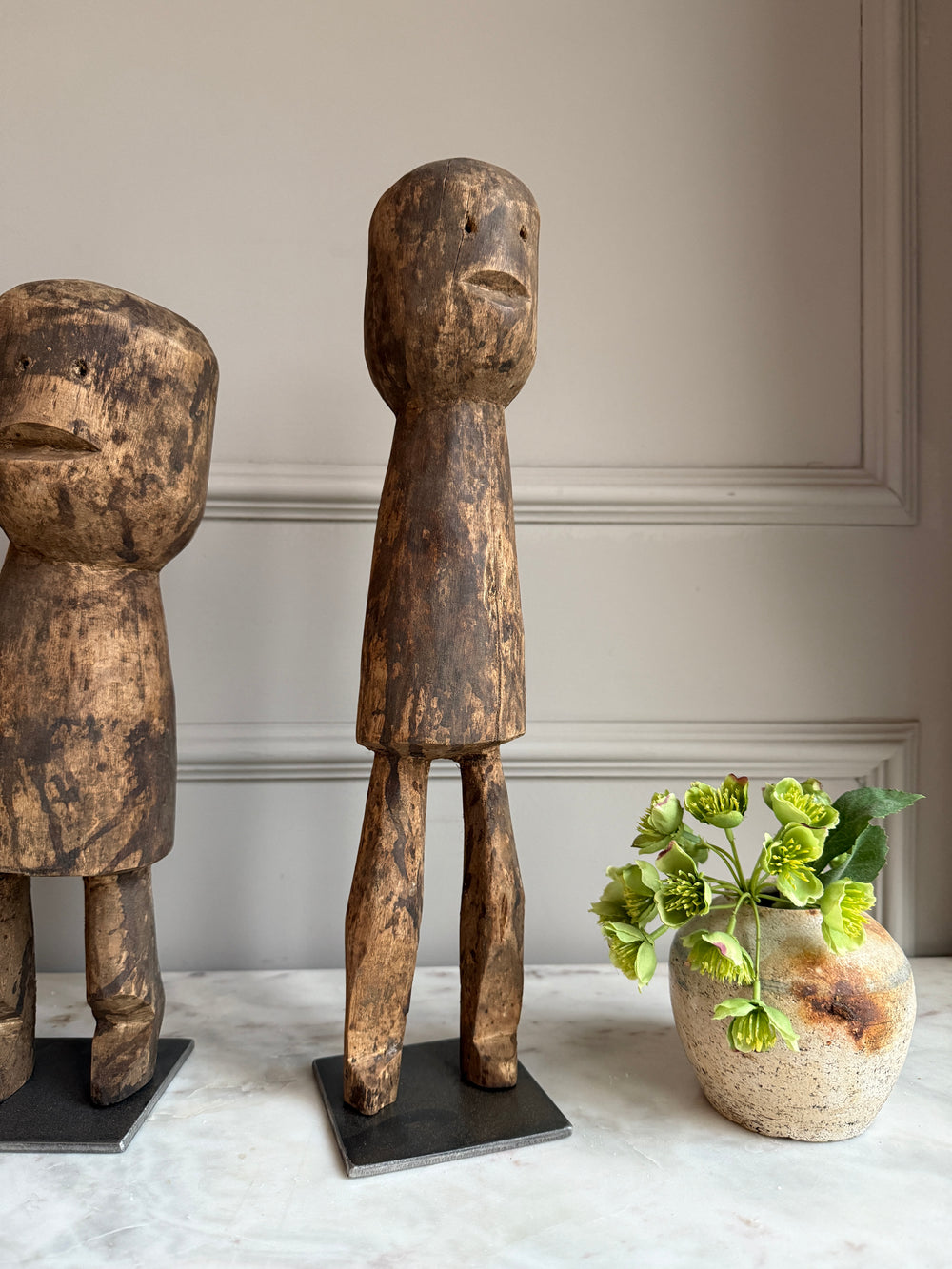 Antique primitive African figure on stand | Moba