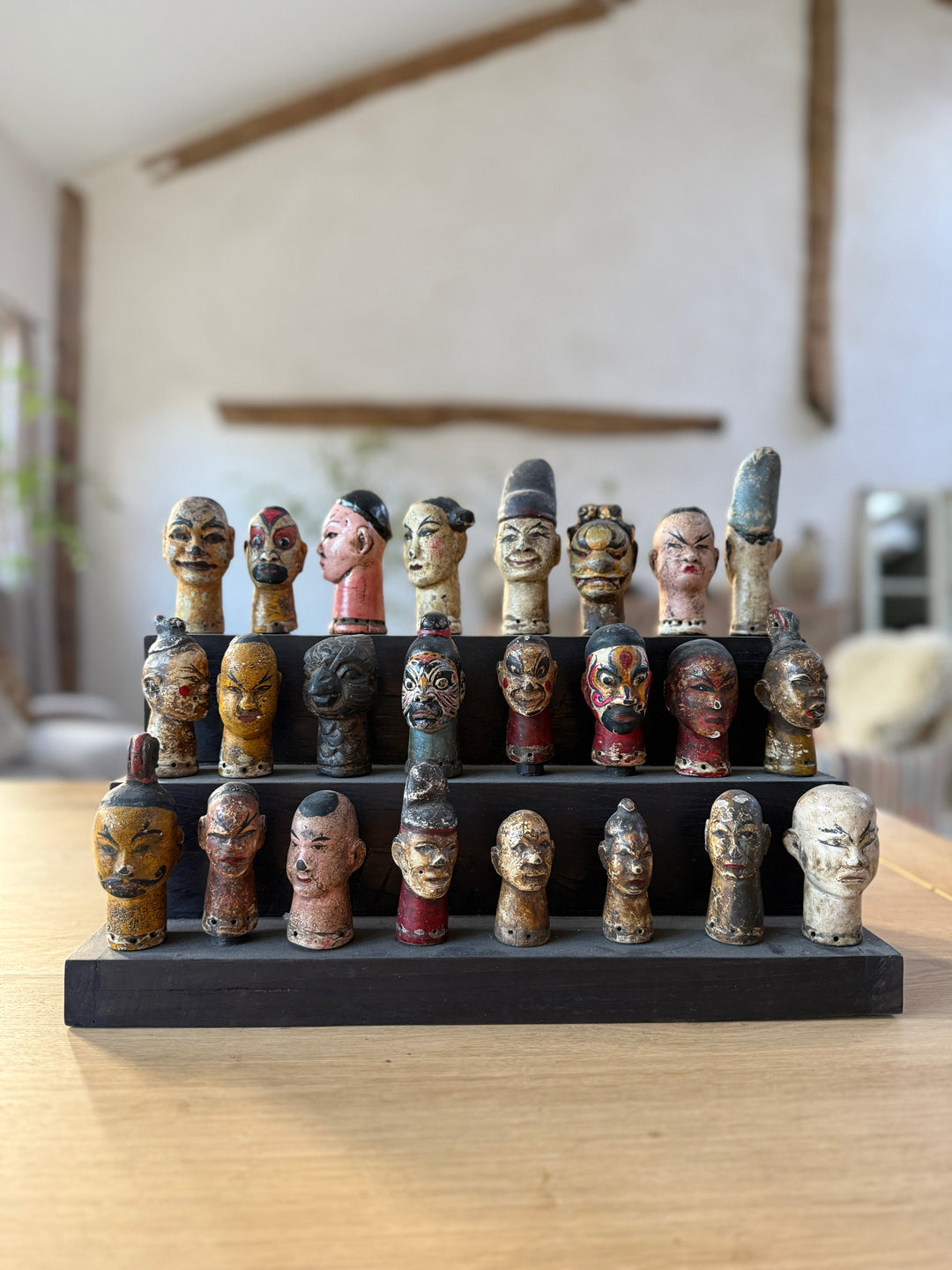 Antique puppet theatre figures 