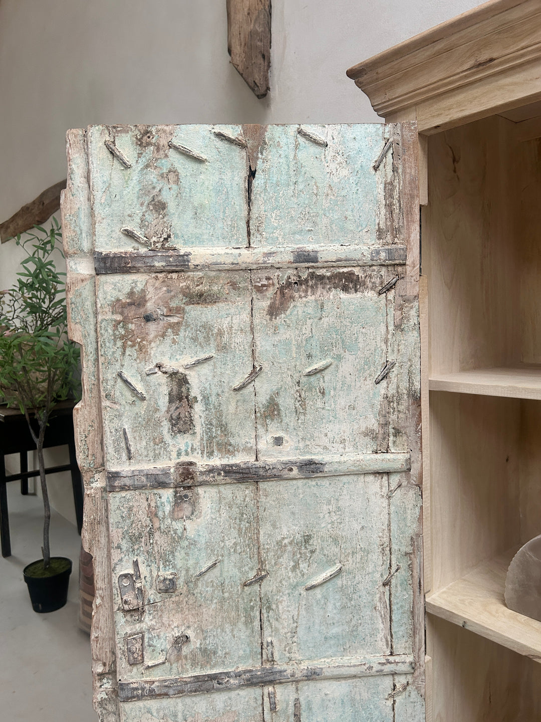 Antique rustic white washed Cupboard | Ayesha