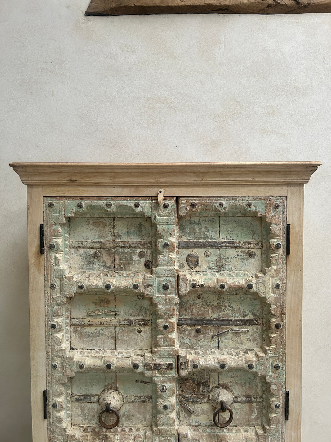 Antique rustic white washed Cupboard | Ayesha