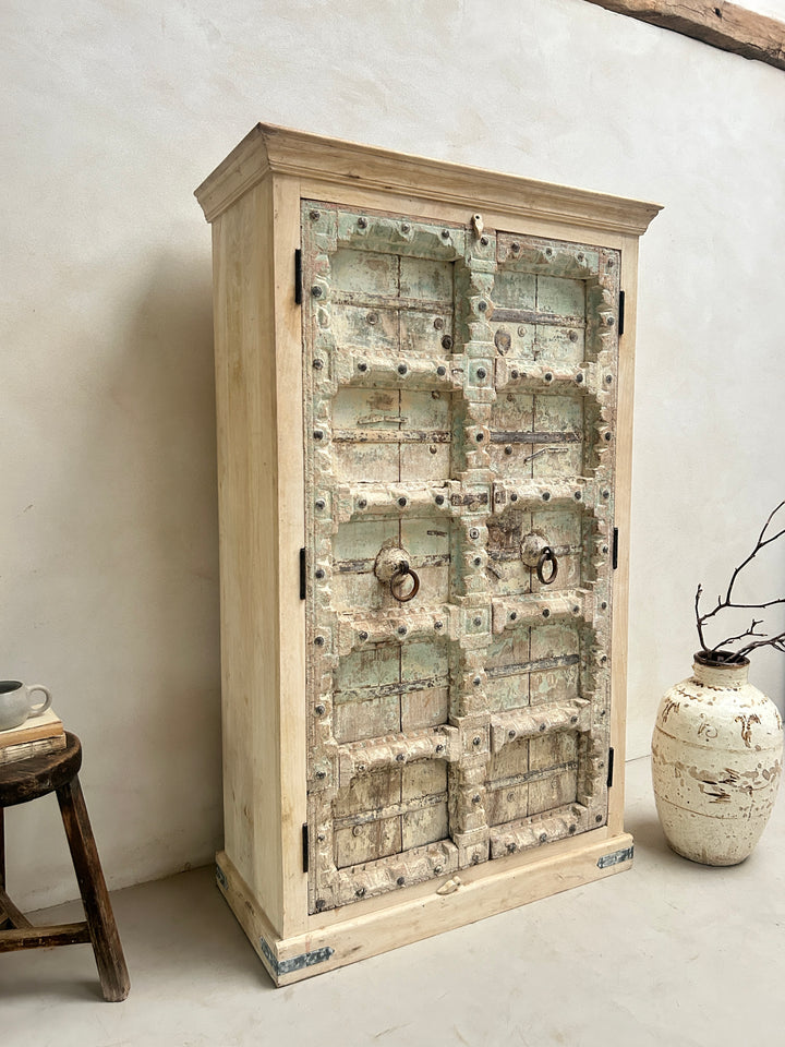 Antique rustic white washed Cupboard | Ayesha