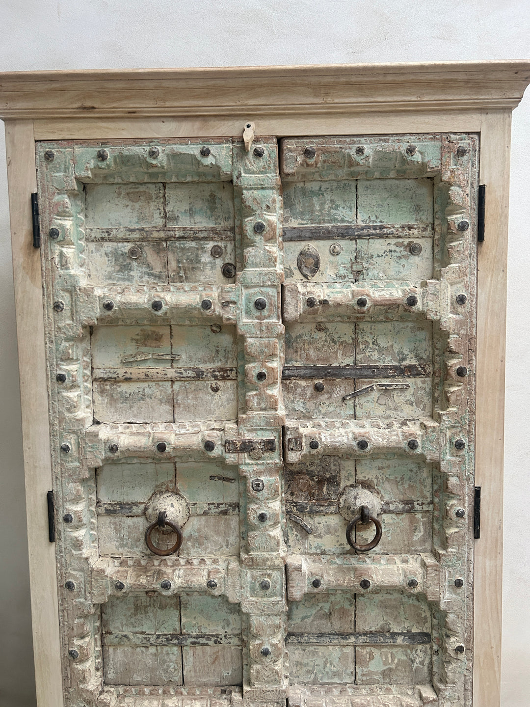 Antique rustic white washed Cupboard | Ayesha