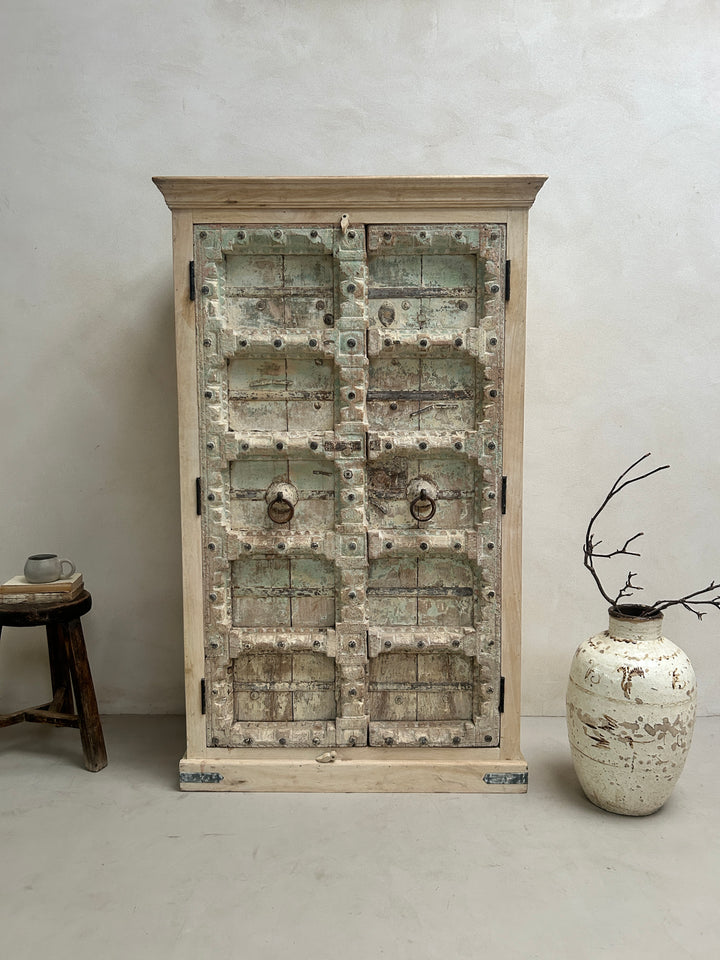 Antique rustic white washed Cupboard | Ayesha