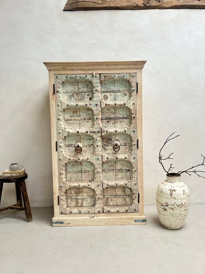 Antique rustic white washed Cupboard | Ayesha