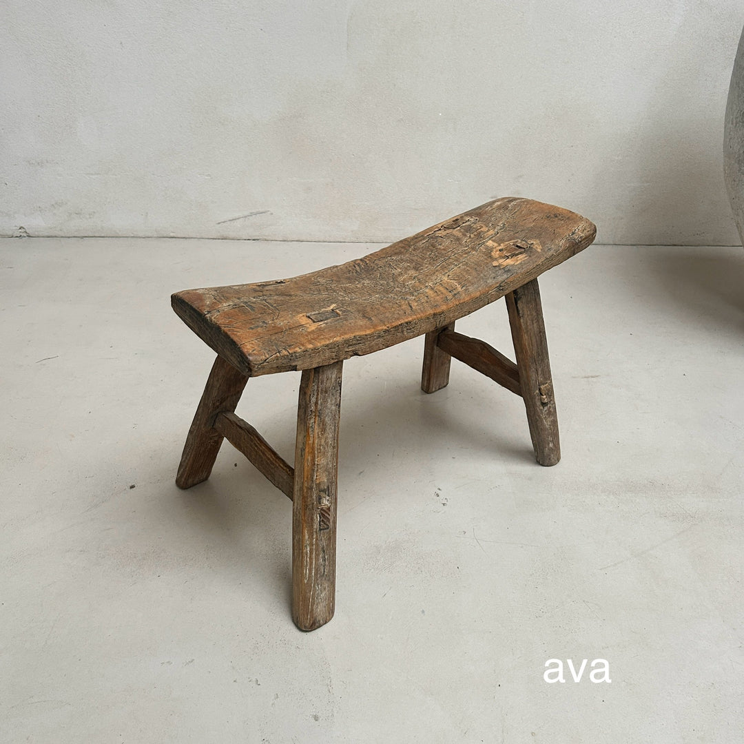 Antique rustic wood footstool (Select from photo) 