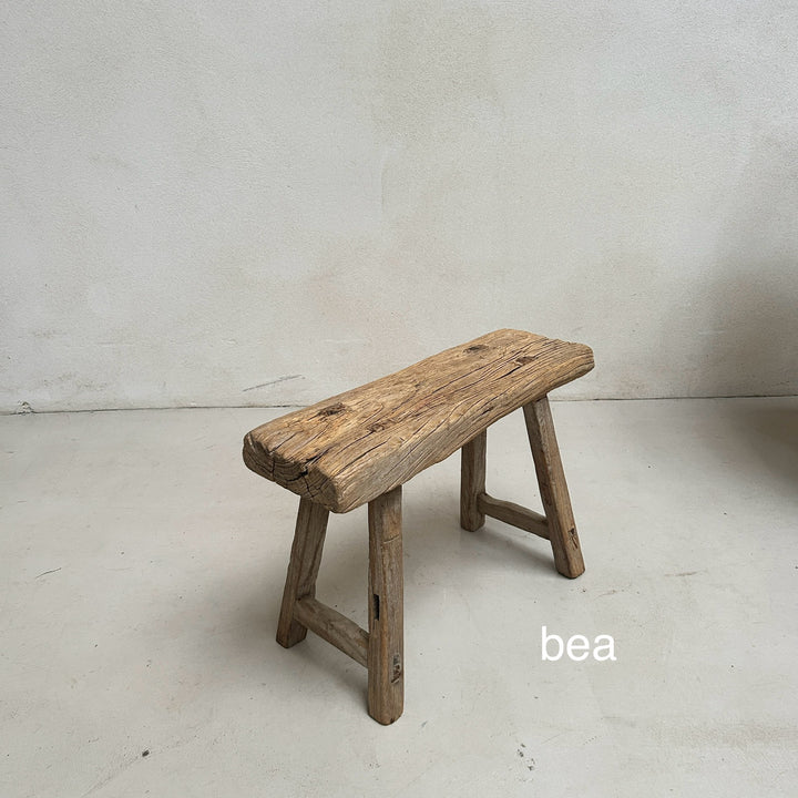 Antique rustic wood footstool (Select from photo)