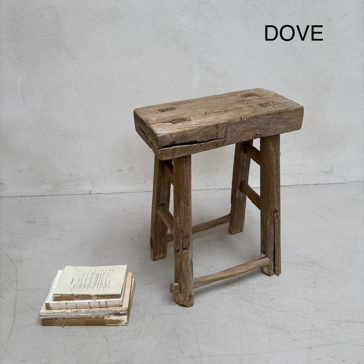 Antique rustic wood footstool (Select from photo) 