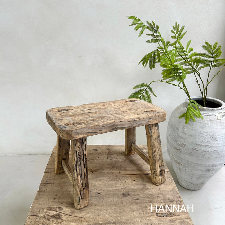 Antique rustic wood footstool (Select from photo)