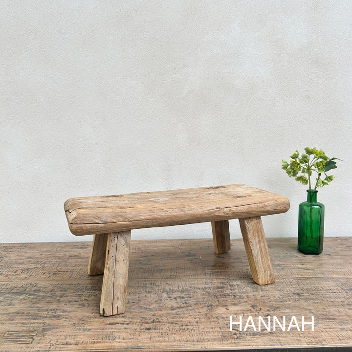 Antique rustic wood footstool (Select from photo)