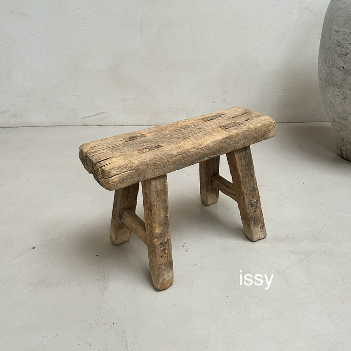 Antique rustic wood footstool (Select from photo) 