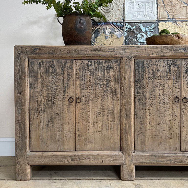 Antique wood sideboard | Bath detail