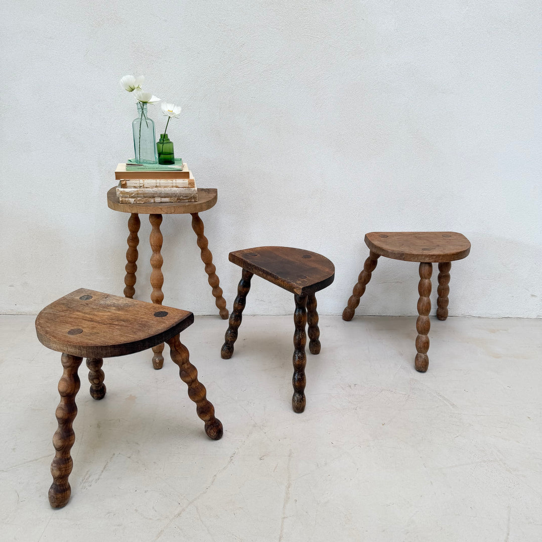 Antique wooden Bobbin Stool