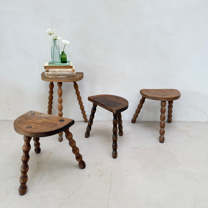 Antique wooden Bobbin Stool