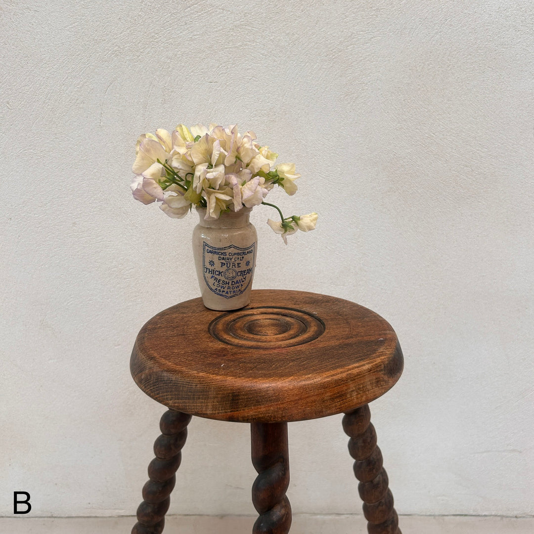 Antique wooden Bobbin Stool