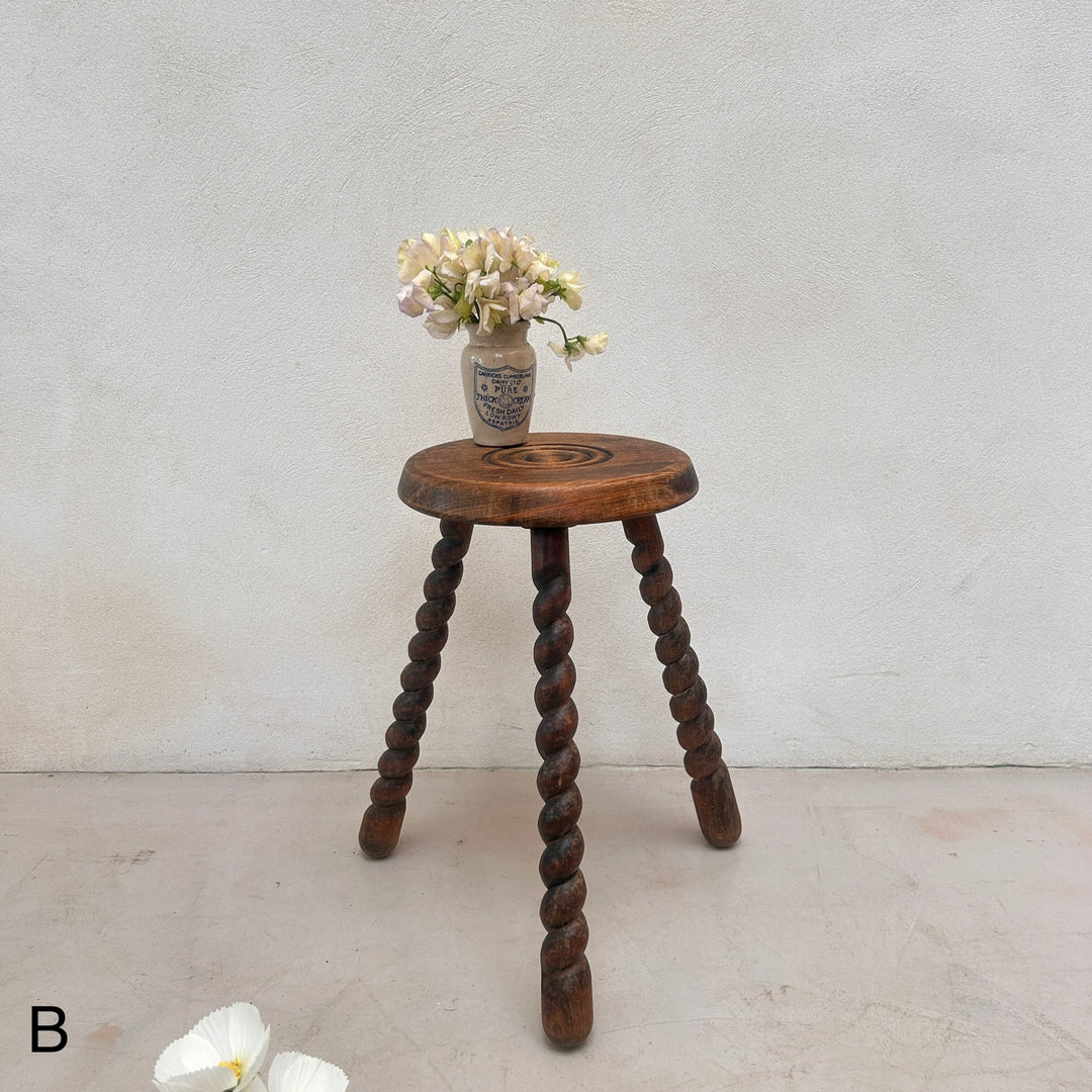 Antique wooden Bobbin Stool
